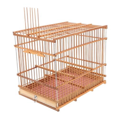 KONTONTY Tragbarer Vogelkäfig für Sittiche Leichtgewichtige Atmungsaktive Transportbox für Kleine Vögel für Reisen und Bietet von KONTONTY