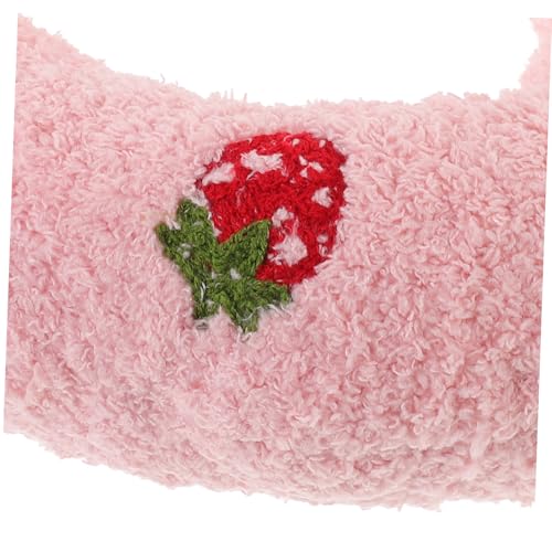 KONTONTY U Förmiges Katzenkissen Ultraweiches Flauschiges Nackenkissen und Schlafkissen für Katzen Vielseitiges Haustierkissen in Rosa mit Erdbeermotiv Waschbar und Komfortabel für KONTONTY U Förmiges Katzenkissen Ultraweiches Flauschiges Nackenkissen und Schlafkissen für Katzen Vielseitiges Haustierkissen in Rosa mit Erdbeermotiv Waschbar und Komfortabel für von KONTONTY