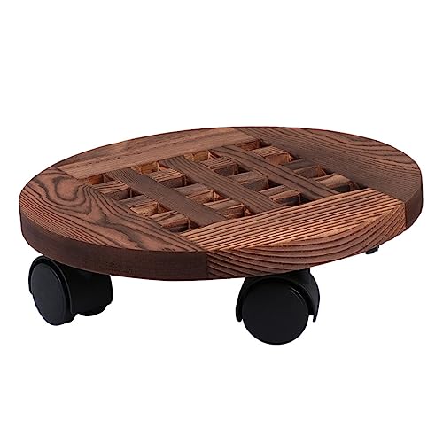 KONTONTY Universal Blumentopftablett Mit Rädern Blumentopf Rundes Tablett Pflanzentopf Mit Rädern Pflanzgefäß Für Den Innenbereich Pflanzenständer Pflanzentöpfe Für Den Außenbereich von KONTONTY