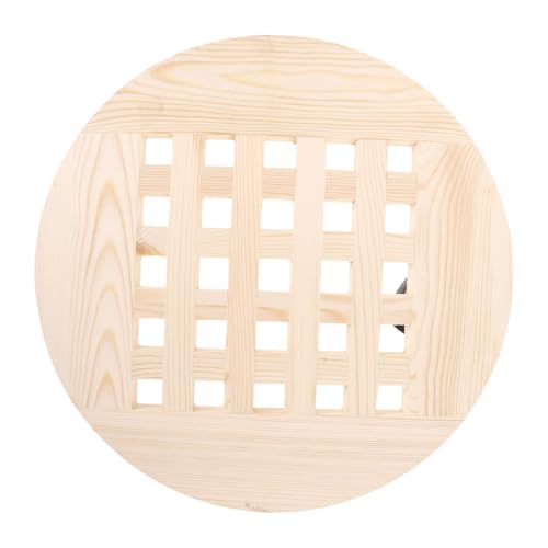 KONTONTY Universal Wheel Blumentopf Basis Steht Sukkulententöpfe Stehen drinnen Anlage pflanzentopf untersetzer Pflanzenständer für Innen mit Rädern Pflanzschale Pflanzenkabine Holz Beige von KONTONTY
