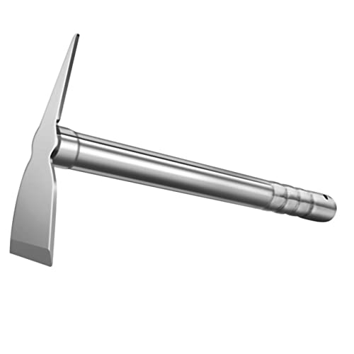KONTONTY hacke aus Edelstahl kleine Gartenhacke Werkzeug Blumenbeet Hacke Pflanzhacke gartenpflanzen Garden Plants Gardening kleine Hacke Pflanzen Spitzhacke Graben Rostfreier Stahl Silver von KONTONTY