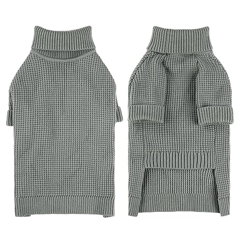 KONVINIT Hundepullover Kleine Mittelgroße Hunde,Winter Warm Hundepulli Rollkragen Hund Pullover Strickpullover für Chihuahua,Dackel,Französische Bulldogge usw.,Grey S KONVINIT Hundepullover Kleine Mittelgroße Hunde,Winter Warm Hundepulli Rollkragen Hund Pullover Strickpullover für Chihuahua,Dackel,Französische Bulldogge usw.,Grey S von KONVINIT