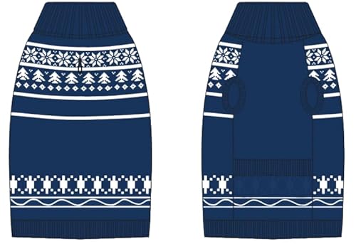 KONVINIT Hundepullover Weihnachten Grosse Hunde Winter Warm Xmas Pullover Weihnachts Pulli mit Schneeflocken Superweich,Größen XS bis 2XL von KONVINIT