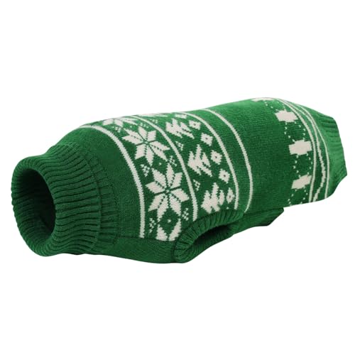 KONVINIT Weihnachten Hundepullover Grosse Hunde Rollkragen Xmas Hundepulli mit Schneeflockenmuster für Große Hunde,z.b Windhund Labrador von KONVINIT