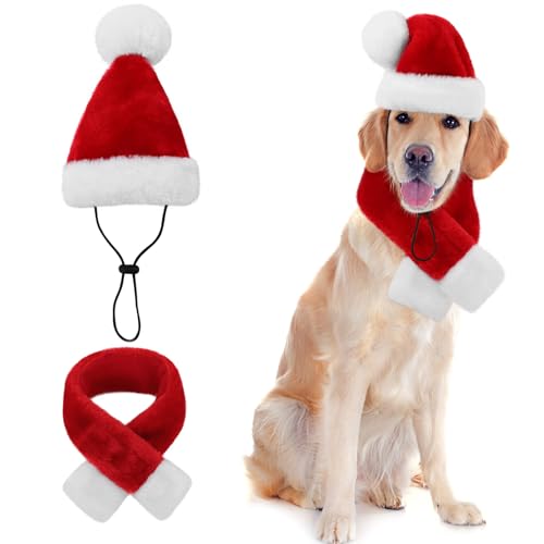 KONVINIT Weihnachtsmütze Hund Klein mit Schal Weihnachtsmütze für Hunde,Weihnachtsmütze Katze Nikolausmütze Hund Santa Mütze für Welpen Kleine Katzen Hunde,rot Size S KONVINIT Weihnachtsmütze Hund Klein mit Schal Weihnachtsmütze für Hunde,Weihnachtsmütze Katze Nikolausmütze Hund Santa Mütze für Welpen Kleine Katzen Hunde,rot Size S von KONVINIT