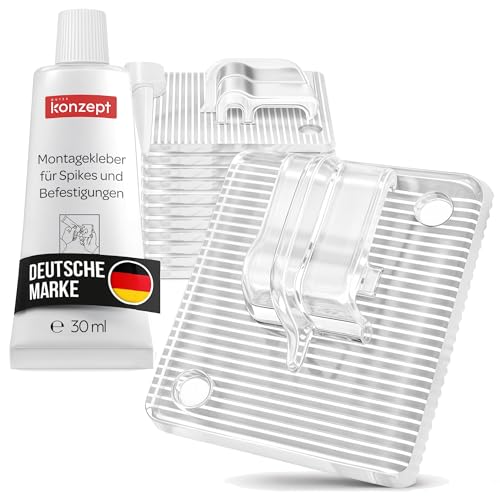 40 Stück Klebehaken für Katzennetz Balkon – inkl. Montagekleber 30ml, extra stark, transparent & klein, ohne Bohren, wetterfest, einfache Montage 40 Stück Klebehaken für Katzennetz Balkon – inkl. Montagekleber 30ml, extra stark, transparent & klein, ohne Bohren, wetterfest, einfache Montage von KONZEPT