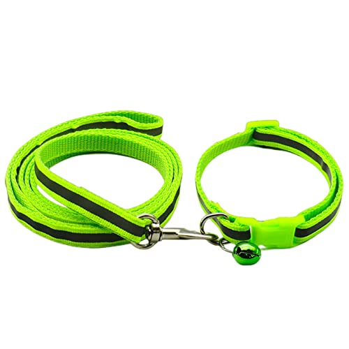 KOOBS Hundegeschirr 2Pc Hundepfoten Druck Haustier Leine Welpe Kragen Set Einstellbarer Welpe -Katzenzubehör Pet Pether 1,2 M-R,1.2M von KOOBS