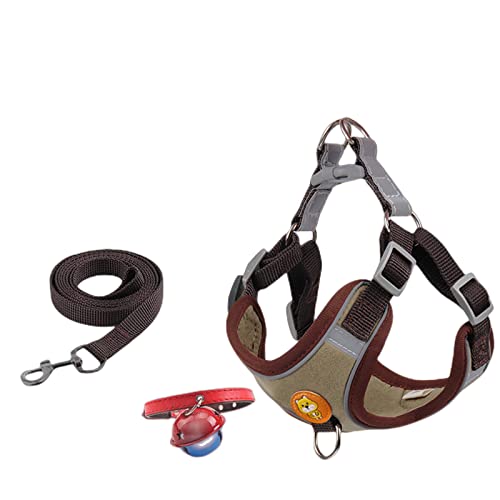 KOOBS Hundegeschirr Weste Typ Hunde Leine Kleine Hundebrustgurt Welpe Welpe Walking Hunde Leine Hundekette-L,G KOOBS Hundegeschirr Weste Typ Hunde Leine Kleine Hundebrustgurt Welpe Welpe Walking Hunde Leine Hundekette-L,G von KOOBS