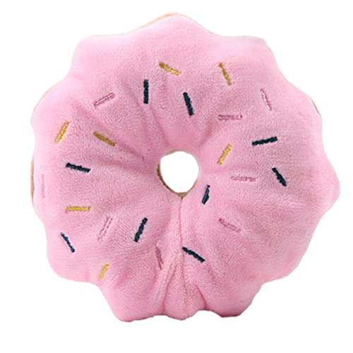 KOOBS Hundespielzeug 2 Pack Welpe Plüschkundige Spielzeug Für Kleine Bis Mittlere Hunde, Für Haustierkatze, Welpenzubehör-Pink Donut von KOOBS