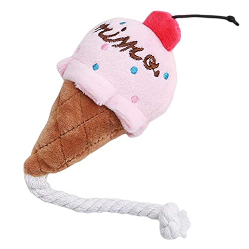 KOOBS Hundespielzeug 2 Pack Welpe Plüschkundige Spielzeug Für Kleine Bis Mittlere Hunde, Für Haustierkatze, Welpenzubehör-Pink Ice-Cream KOOBS Hundespielzeug 2 Pack Welpe Plüschkundige Spielzeug Für Kleine Bis Mittlere Hunde, Für Haustierkatze, Welpenzubehör-Pink Ice-Cream von KOOBS