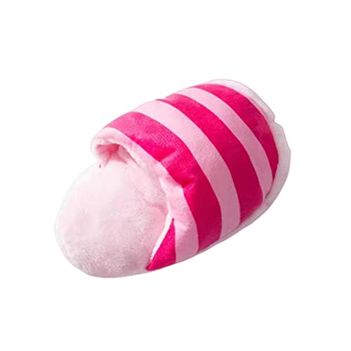 KOOBS Hundespielzeug 2 Stücke Spaß Interaktives Hund Spielzeug Für Kleine Bis Mittlere Hunde Socken Slipper Quietschen Spielzeug Welpe Kauen Spielzeughundespielzeug-Pink Slippers von KOOBS