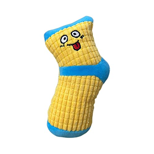 KOOBS Hundespielzeug 2 Stücke Spaß Interaktives Hund Spielzeug Für Kleine Bis Mittlere Hunde Socken Slipper Quietschen Spielzeug Welpe Kauen Spielzeughundespielzeug-Yellow KOOBS Hundespielzeug 2 Stücke Spaß Interaktives Hund Spielzeug Für Kleine Bis Mittlere Hunde Socken Slipper Quietschen Spielzeug Welpe Kauen Spielzeughundespielzeug-Yellow von KOOBS