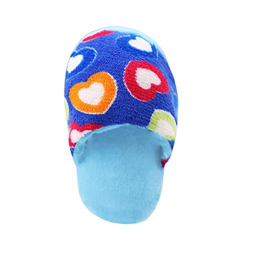 KOOBS Hundespielzeug 2P Quietschende Katzenhundspielzeug Für Kleine Hunde Plüschschuhen Pfeife Haustier Kaut Spielzeug Haustier Accessoires Welpenprodukte-Blue Flower von KOOBS