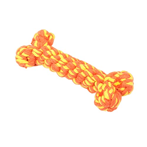 KOOBS Hundespielzeug 2Pc Kleine Hundeknochenform Hundespielzeug Anti-Bite-Zähne Putzen Kauen Spielzeug Haustier Welpe Zahnen Spielzeuge Haustier Vorräte-Orange von KOOBS