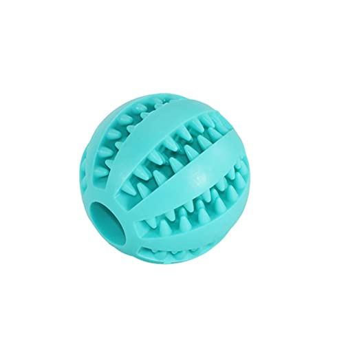 KOOBS Hundespielzeug 3P 5 cm Naturkautschuk Haustierhundspielzeug Hundekauen Spielzeugzähne Reinigungstherapie Ball Interaktiver Elastischer Haustierball-Blue,6 cm von KOOBS