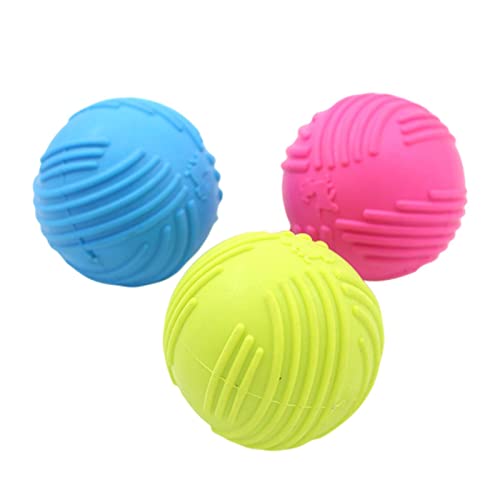 KOOBS Hundespielzeug 3Pcs Kleines Hund Haustier Spielzeug Gummi Anti-Bite Hundespielzeug Zähne Reinigung Kautes Training Spielzeug Kinderkrankheiten Sporen-Ball von KOOBS