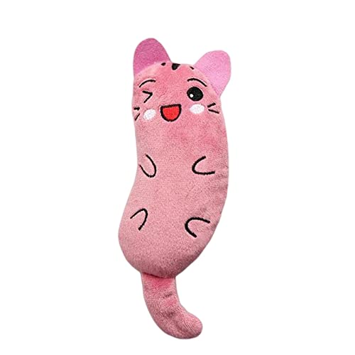 KOOBS Hundespielzeug Katzenspielzeug Lustige Interaktive Plüsch -Katzen -Spielzeug Mini -Zahnen Katzenspielzeug Kätzchen Kautekauen Quietschende Spielzeug Haustier Accessoires-2P Pink von KOOBS