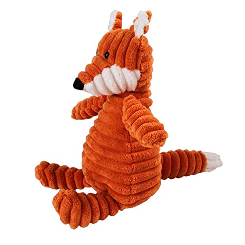 KOOBS Hundespielzeug Plüsch Hund Spielzeug Tierform Biss Resistant Quietschen Spielzeug Cord -Hundespielzeug Kleiner Hund Welpe Haustier Training Accessoires-Fox von KOOBS