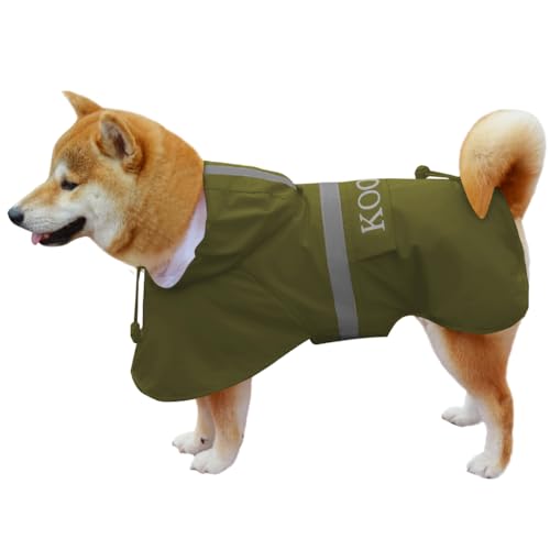 Regenmantel für große Hunde, wasserdicht, für mittelgroße und große Hunde, Grün, Größe 3XL Regenmantel für große Hunde, wasserdicht, für mittelgroße und große Hunde, Grün, Größe 3XL von KOOGAL