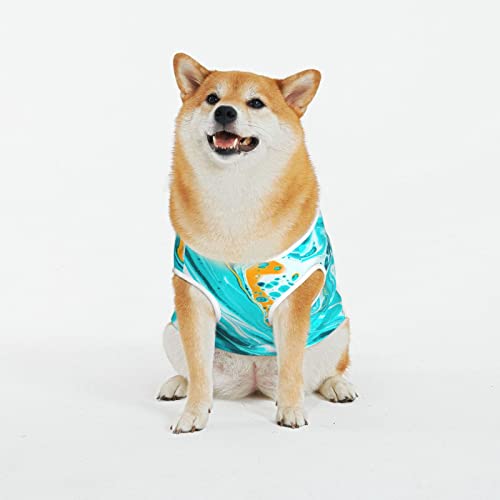 Abstrakter Maldruck Hundeshirts Sommer Weich Atmungsaktiv Hunde-T-Shirts Haustier Ärmellose Weste für große Hunde (XL-5XL) von KOOLR