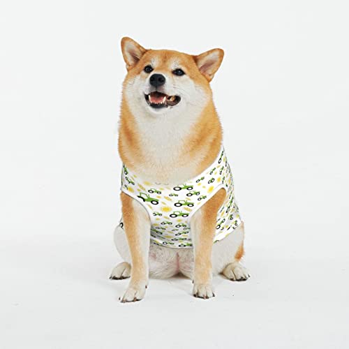 Hunde-Shirts mit Traktor-Landwirtschaft-Druck, Sommer, weich, atmungsaktiv, Haustier-T-Shirt, ärmellos, für große Hunde (XL-5XL) von KOOLR