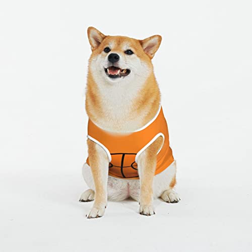 Hunde-T-Shirts mit Basketball-Druck, Sommer, weich, atmungsaktiv, Haustier-T-Shirts, ärmellos, für große Hunde (XL-5XL) von KOOLR