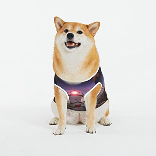 Hunde-T-Shirts mit Leuchtturm-Aufdruck, weich, atmungsaktiv, für große Hunde (XL-5XL) von KOOLR