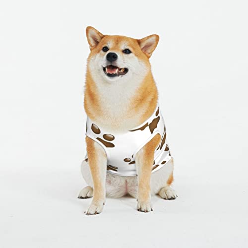 Hunde-T-Shirts mit Pfotenabdruck-Druck, Sommer, weich, atmungsaktiv, Haustier-T-Shirt, ärmellos, für große Hunde (XL-5XL) von KOOLR