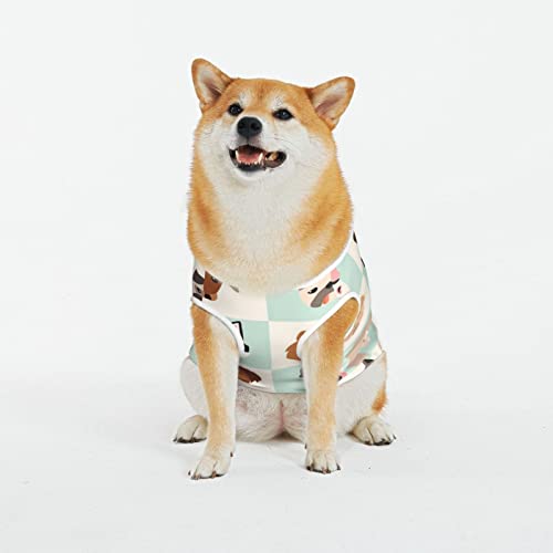 Hunde-T-Shirts mit Symbol-Druck, Sommer, weich, atmungsaktiv, Hunde-T-Shirts, ärmellos, für große Hunde (XL-5XL) von KOOLR