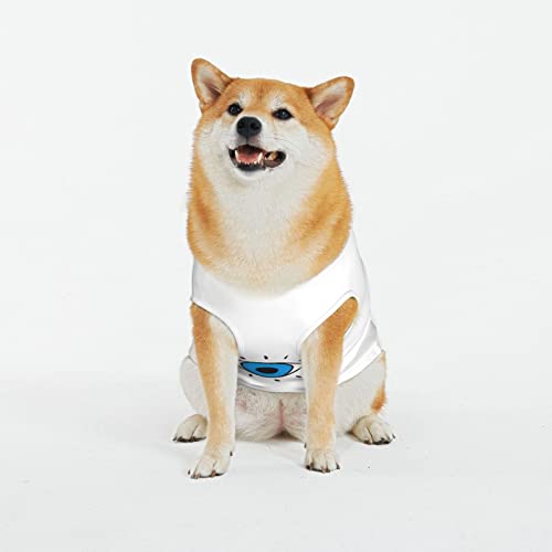 Hunde-T-Shirts mit bösem Blick-Druck, Sommer, weich, atmungsaktiv, Haustier-T-Shirts, ärmellos, für große Hunde (XL-5XL) von KOOLR