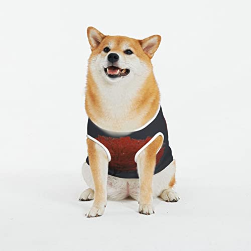 Hunde-T-Shirts mit rotem Baumdruck, weich, atmungsaktiv, für große Hunde (XL-5XL) von KOOLR