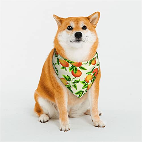 Hundehalstuch, weich, atmungsaktiv, Dreieckstuch für große Hunde, mittelgroße und kleine Hunde, Katzen, Gelbe Blüte und Orange von KOOLR