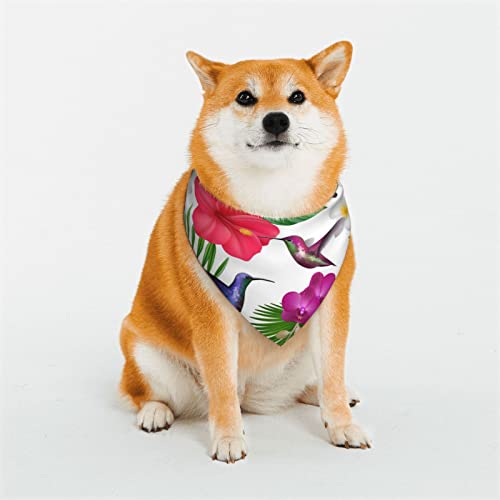 Hundehalstücher mit tropischem Blumenstrauß, weich und atmungsaktiv, für große Hunde, mittelgroße und kleine Hunde, Katzen von KOOLR