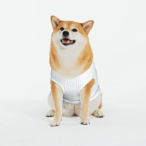 Stars Stripes Vector Print Hunde-Shirts Sommer Weich Atmungsaktiv Hunde-T-Shirts Haustier Ärmellose Weste für Große Hunde (XL-5XL) von KOOLR