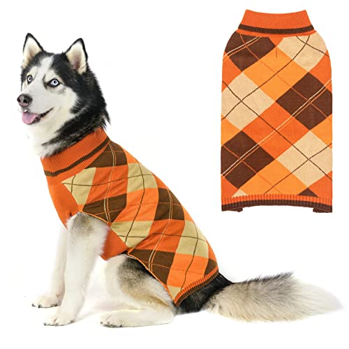 Hundepullover für Haustiere, gestrickt, klassisch, kariert, Rollkragen, Hundepullover mit Leinen-Loch, warme Hunde, Winterkleidung für kleine, mittelgroße Hunde, Katzen, Welpen Hundepullover für Haustiere, gestrickt, klassisch, kariert, Rollkragen, Hundepullover mit Leinen-Loch, warme Hunde, Winterkleidung für kleine, mittelgroße Hunde, Katzen, Welpen von KOOLTAIL