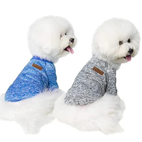 Hundepullover für den Winter, 2 Farben, weich und warm, geeignet für kleine, kleine und mittelgroße Hunde, Welpen, Haustierpullover, modisch von KOOLTAIL