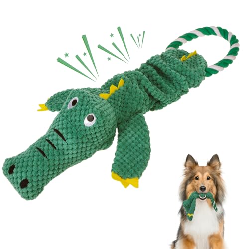 KOOLTAIL Alligator Hundespielzeug Quietschspielzeug, interaktives Welpen-Plüschspielzeug mit Knisterpapier, großes Tauziehen Spielzeug für drinnen und draußen, gefülltes weiches Haustier-Kauspielzeug KOOLTAIL Alligator Hundespielzeug Quietschspielzeug, interaktives Welpen-Plüschspielzeug mit Knisterpapier, großes Tauziehen Spielzeug für drinnen und draußen, gefülltes weiches Haustier-Kauspielzeug von KOOLTAIL