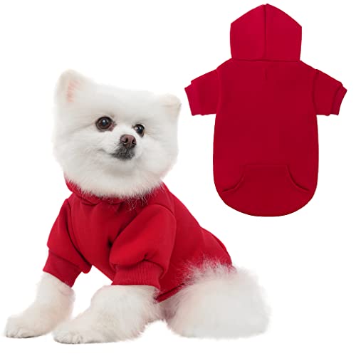 KOOLTAIL Basic Hunde-Kapuzenpullover – weicher und warmer Hunde-Kapuzenpullover mit Loch für die Leine und Tasche, Wintermantel für kaltes Wetter, für kleine, mittelgroße und große Hunde, Welpen, KOOLTAIL Basic Hunde-Kapuzenpullover – weicher und warmer Hunde-Kapuzenpullover mit Loch für die Leine und Tasche, Wintermantel für kaltes Wetter, für kleine, mittelgroße und große Hunde, Welpen, von KOOLTAIL