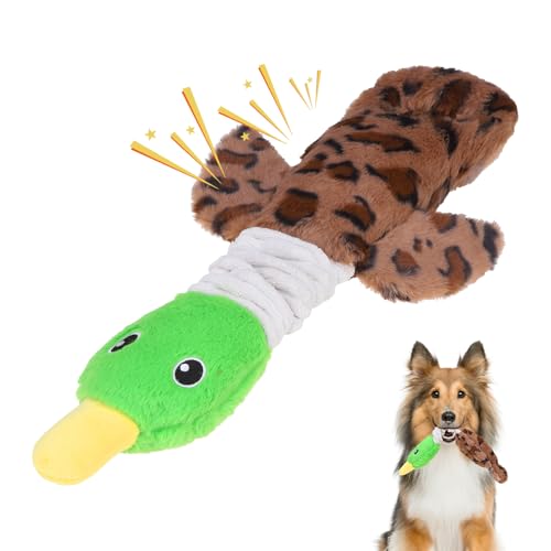 KOOLTAIL Duck Tug of War Hundespielzeug, Quietschspielzeug, interaktives Welpen-Plüschspielzeug mit Knisterpapier, großes Zieh-Hundespielzeug für drinnen und draußen, gefülltes weiches KOOLTAIL Duck Tug of War Hundespielzeug, Quietschspielzeug, interaktives Welpen-Plüschspielzeug mit Knisterpapier, großes Zieh-Hundespielzeug für drinnen und draußen, gefülltes weiches von KOOLTAIL