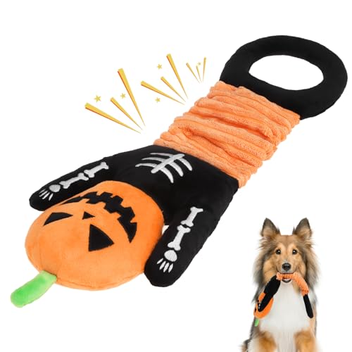 KOOLTAIL Halloween-Hundespielzeug, robustes Plüsch-Kau- und Quietschspielzeug mit Knisterpapier, interaktives Training und Tauziehen, Welpenspielzeug für drinnen und draußen, Spielen für kleine KOOLTAIL Halloween-Hundespielzeug, robustes Plüsch-Kau- und Quietschspielzeug mit Knisterpapier, interaktives Training und Tauziehen, Welpenspielzeug für drinnen und draußen, Spielen für kleine von KOOLTAIL