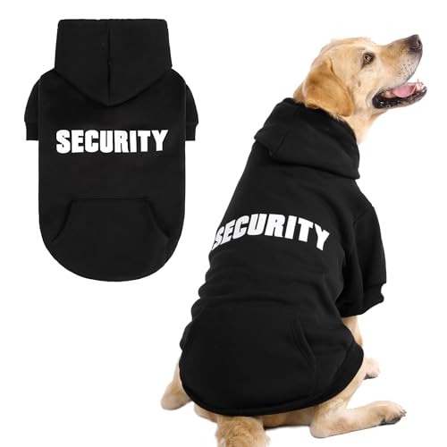 KOOLTAIL Hunde-Kapuzenpullover, Sicherheitskleidung, weich und warm, gebürstetes Fleece, Hundepullover mit Loch für die Leine, lustiges Halloween-Kostüm, Outfit für kleine, mittelgroße und große Hunde von KOOLTAIL