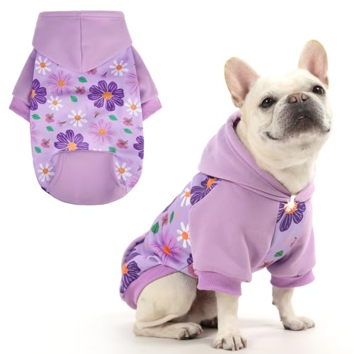 KOOLTAIL Hunde-Kapuzenpullover, weicher Hundepullover, Frühlingshundemäntel, warme Fleece-Haustierkleidung, Kapuzen-Sweatshirt mit Tasche für kleine, mittelgroße und große Hunde, Katzen, Jungen, von KOOLTAIL