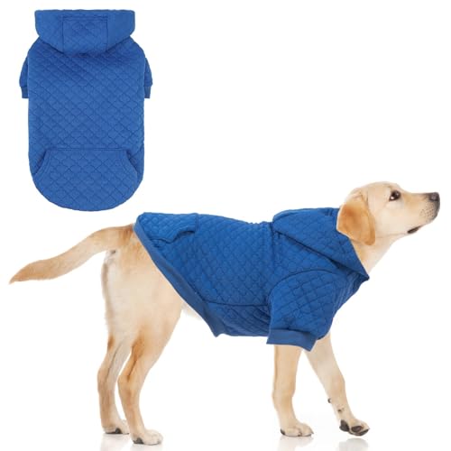 KOOLTAIL Hunde-Kapuzenpullover mit Hut und Tasche für kleine, mittelgroße und große Hunde, warmer, weicher Hundemantel für kaltes Wetter, Kleeblatt-Laminierte Baumwolle, Kapuzen-Sweatshirt, Outfit für von KOOLTAIL