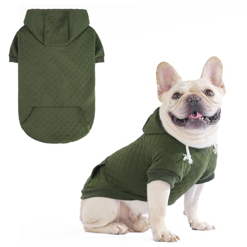 KOOLTAIL Hunde-Kapuzenpullover mit Hut und Tasche für kleine, mittelgroße und große Hunde, warmer, weicher Hundemantel für kaltes Wetter, Kleeblatt-Laminierte Baumwolle, Kapuzen-Sweatshirt für Welpen KOOLTAIL Hunde-Kapuzenpullover mit Hut und Tasche für kleine, mittelgroße und große Hunde, warmer, weicher Hundemantel für kaltes Wetter, Kleeblatt-Laminierte Baumwolle, Kapuzen-Sweatshirt für Welpen von KOOLTAIL