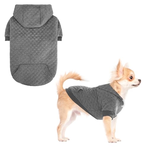 KOOLTAIL Hunde-Kapuzenpullover mit Hut und Tasche für kleine, mittelgroße und große Hunde, warmer, weicher Hundemantel für kaltes Wetter, Kleeblatt-Laminierte Baumwolle, Kapuzen-Sweatshirt für Welpen von KOOLTAIL