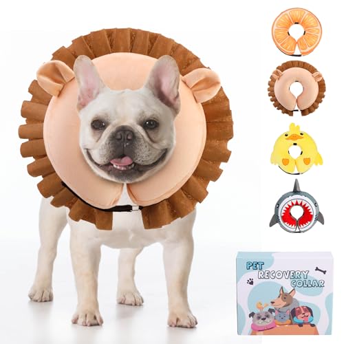KOOLTAIL Hundekegel-Halsband-Alternative, weicher aufblasbarer Hundekegel für kleine, mittelgroße und große Hunde, verstellbarer Donut-Halskegel für Hunde und Katzen nach Operationen, von KOOLTAIL