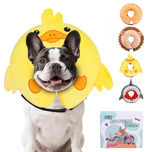 KOOLTAIL Hundekegel-Halsband Alternative nach Operationen, weicher, aufblasbarer Hundehalskegel für mittelgroße und große Hunde, verstellbares Haustier-Donut-Genesungshalsband mit verbessertem von KOOLTAIL