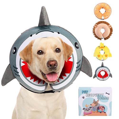 KOOLTAIL Hundekegel-Halsband Alternative nach Operationen, weicher, aufblasbarer Hundehalskegel für mittelgroße und große Hunde, verstellbares Haustier-Donut-Genesungshalsband mit verbessertem KOOLTAIL Hundekegel-Halsband Alternative nach Operationen, weicher, aufblasbarer Hundehalskegel für mittelgroße und große Hunde, verstellbares Haustier-Donut-Genesungshalsband mit verbessertem von KOOLTAIL