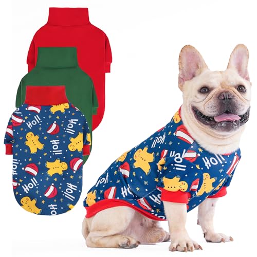 KOOLTAIL Hundepullover, 3er-Pack, flauschig, dick, superweich, warm, für den Winter, Rollkragenpullover für kaltes Wetter, Fleece, Haustierkleidung, Mäntel für kleine, mittelgroße und große Hunde KOOLTAIL Hundepullover, 3er-Pack, flauschig, dick, superweich, warm, für den Winter, Rollkragenpullover für kaltes Wetter, Fleece, Haustierkleidung, Mäntel für kleine, mittelgroße und große Hunde von KOOLTAIL