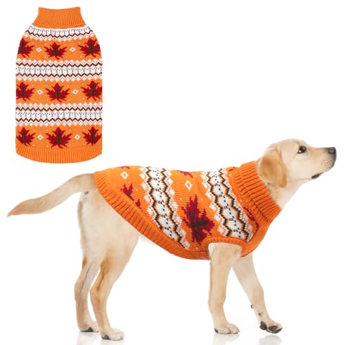 KOOLTAIL Hundepullover mit Zopfmuster, Rollkragen für kaltes Wetter, klassische Strickwaren, Schneeflockenmuster, dick, warme Winterkleidung, Weihnachtspullover für kleine, mittelgroße und große Hunde KOOLTAIL Hundepullover mit Zopfmuster, Rollkragen für kaltes Wetter, klassische Strickwaren, Schneeflockenmuster, dick, warme Winterkleidung, Weihnachtspullover für kleine, mittelgroße und große Hunde von KOOLTAIL